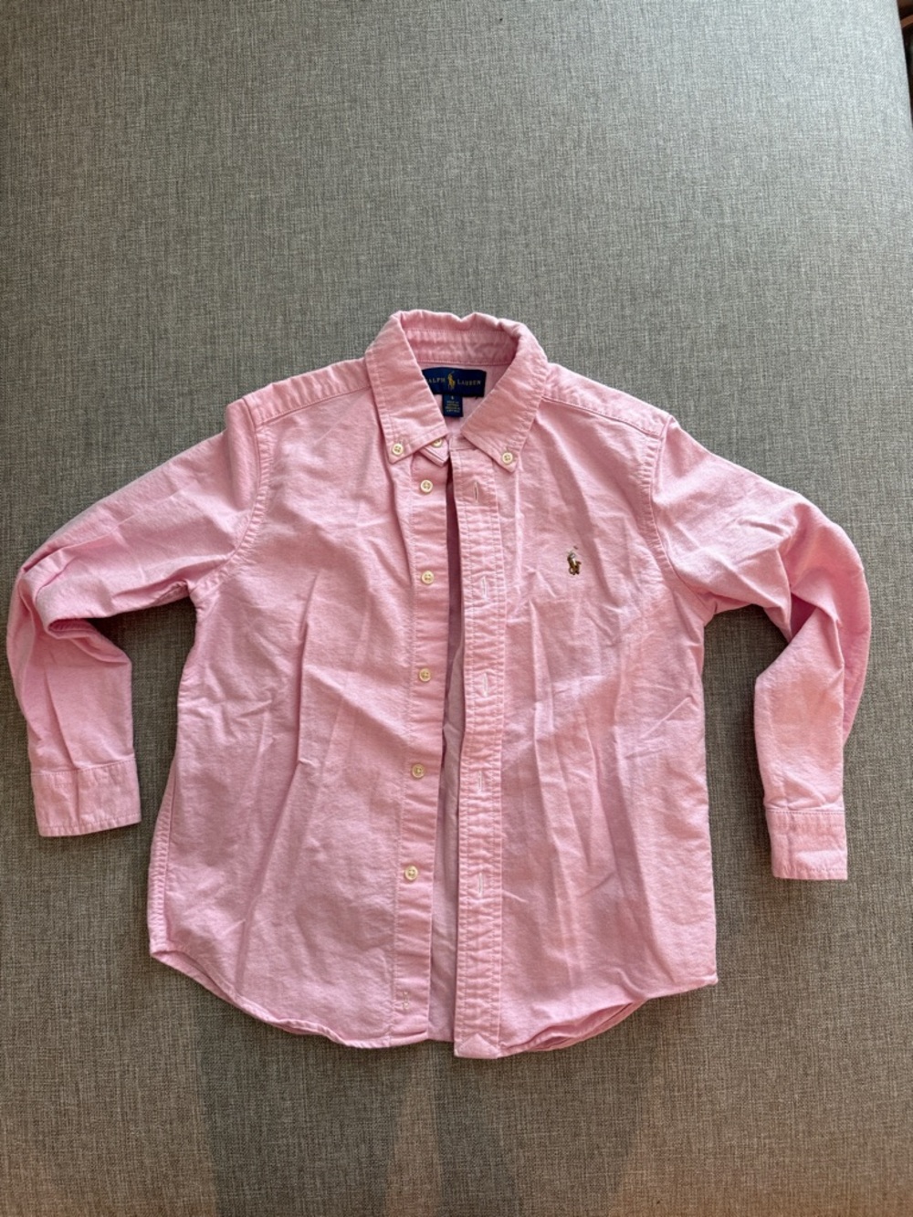 Ralph Lauren Light Pink Button-Down Oxford Shirt